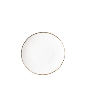 Gold rim dinner plate